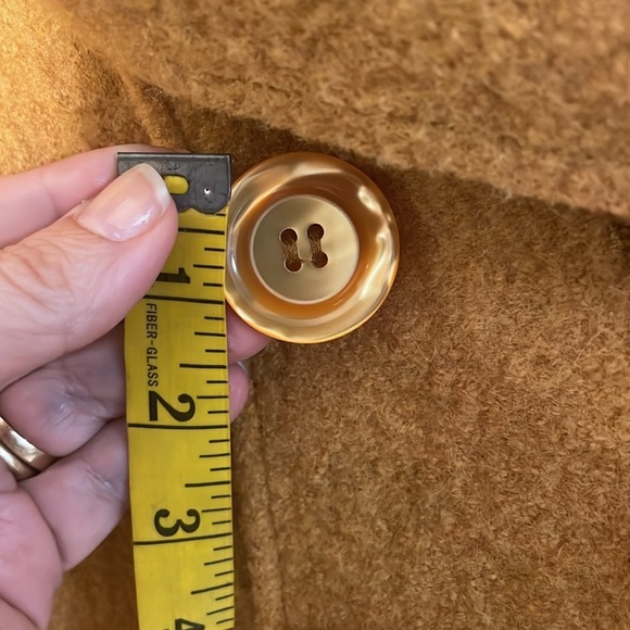 DM New York Vintage Mustard Wool Double Breasted Cropped Wide Sleeve Jacket - Picture 12 of 12